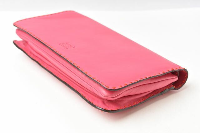 Loewe Clutch Bag Second Bag Loewe Clutch Pouch Lamb Leather Anagram Fuchsia