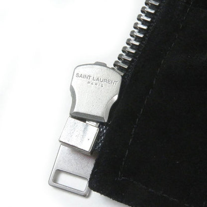 Saint Laurent Paris 344674 Eddie Period Suede Leather Jacket Blouson Black 50