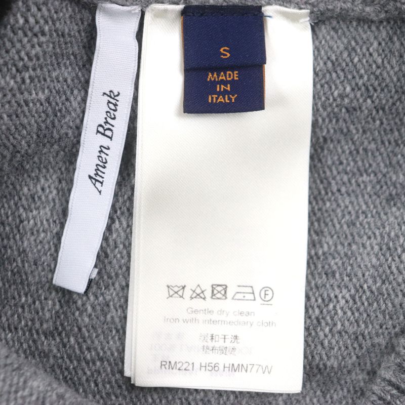  Louis Vuitton 22SS Taiga - Intarsia 100% Wool Amen Break Crew Neck Knitted