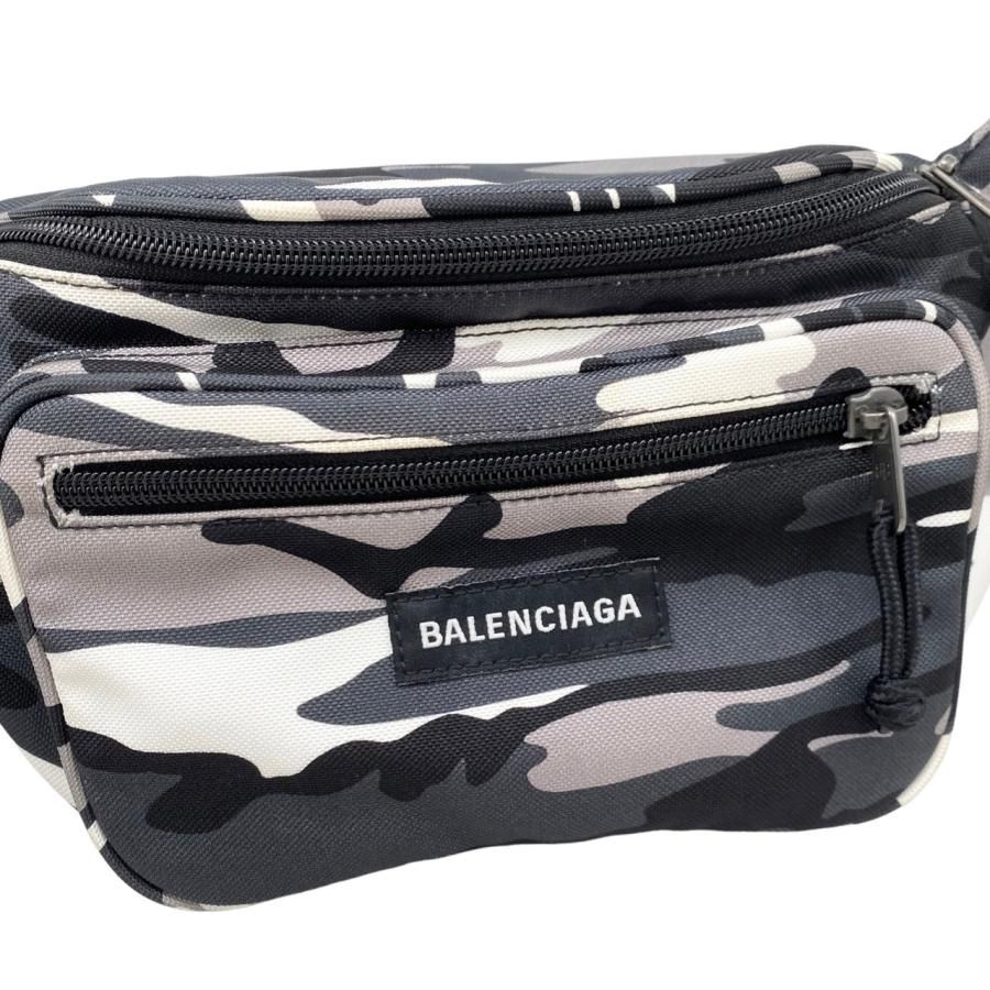 Balenciaga Body Bag Waist Bag Explorer 482389 Camouflage Camouflage Black Gray