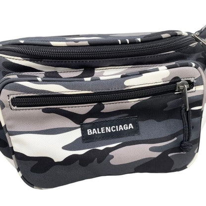 Balenciaga Body Bag Waist Bag Explorer 482389 Camouflage Black Gray Balenciaga