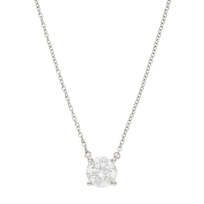 Tiffany & Co Solitaire Pt950 Diamond Platinum Necklace Ladies