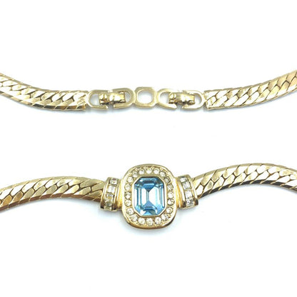 Christian DIOR Necklace And Ear Ring Set With Sapphires