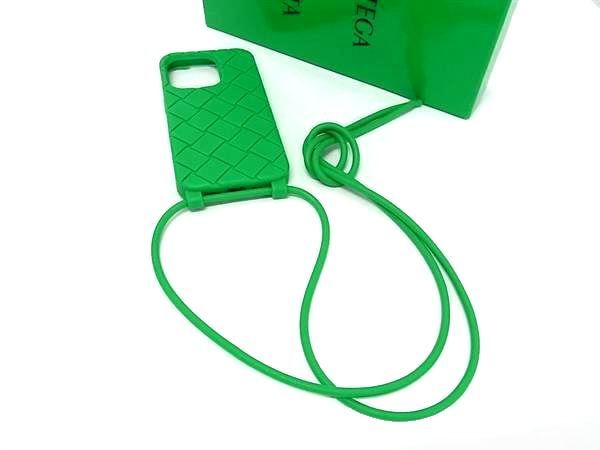 Bottega Veneta Intrecciato Rubber Iphone14pro Phone Case In Green