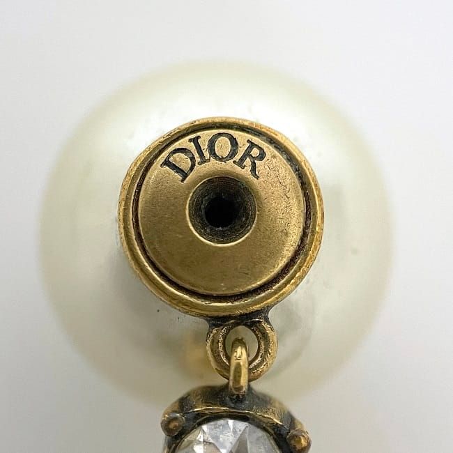 Jadior Earrings Gold Excellent Condition GP Faux Pearl Rhinestone