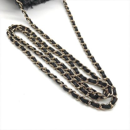 Chanel Small Mini Bucket Denim Chain Shoulder Bag Black