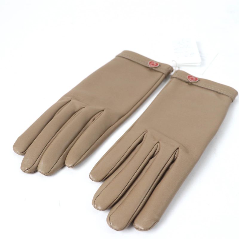 Hermes Dream Love Dream Love Lamb Leather Lined With 100% Silk Etoupe Heart