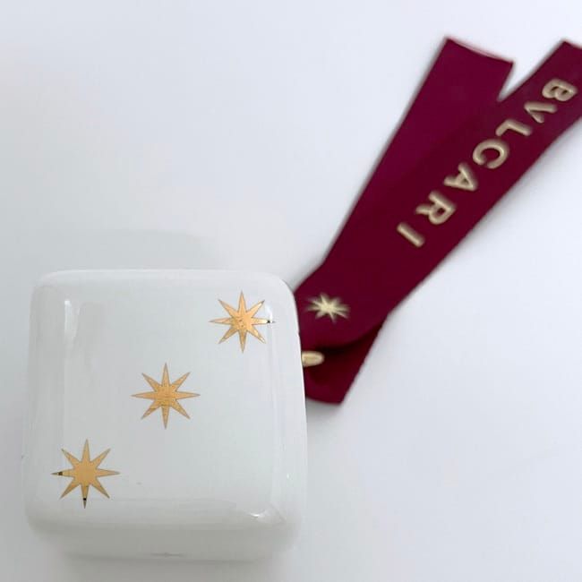 Bulgari Ornament White Gold Excellent Condition Ceramic Preowned Bvlgari