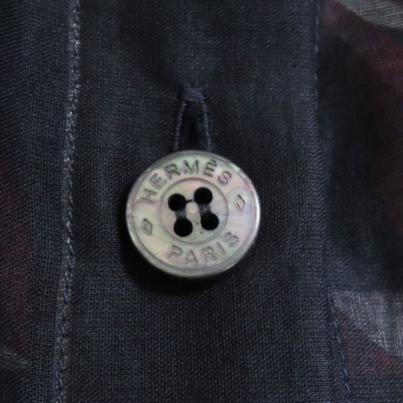 Hermes 23SS 3e3500de 100% Cotton Canoe Pareo Tunic Dress With Belt Multi 36