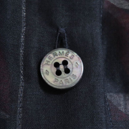 Hermes 23SS 3e3500de 100% Cotton Canoe Pareo Tunic Dress With Belt Multi 36