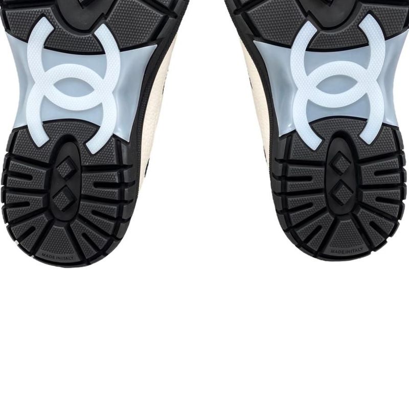 Chanel Sneakers Matelasse Coco Mark G46258 37 Size Suede Calfskin Lambskin