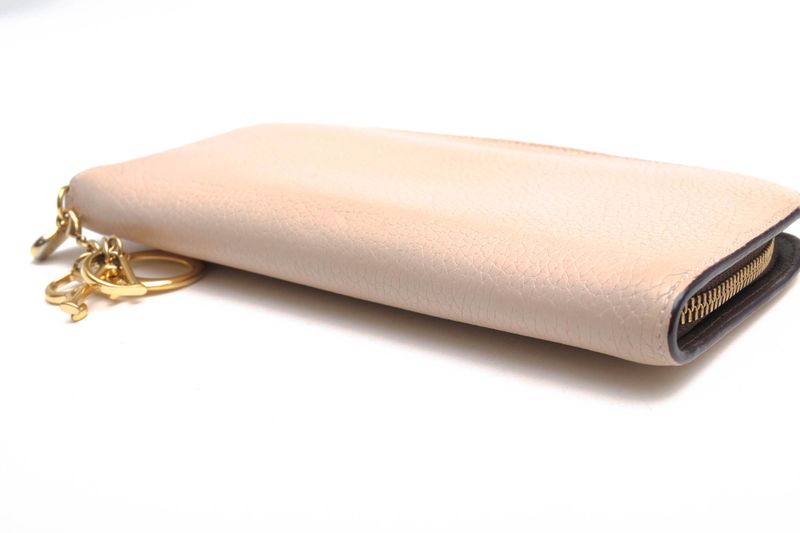 Christian Dior Wallet Women Leather Genuine Leather Beige S02710trl Dior Iss Imo