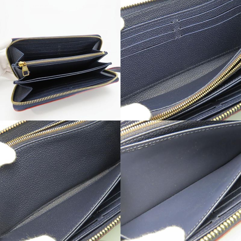 Louis Vuitton Long Wallet Zippy Wallet M62121 Monogram Empreinte Marine Rouge