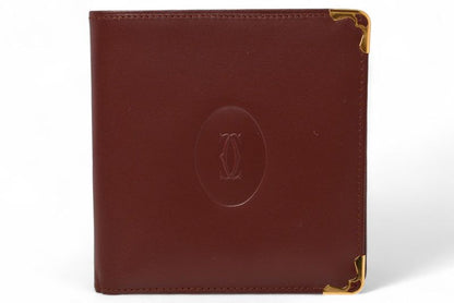 Cartier Unused Fold Wallet Vintage Cartier Men's Must De Cartier Bordeaux