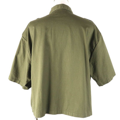 Celine 2c580106k 100% Cotton Triomphe Button Military Shirt Short Sleeve Shirt