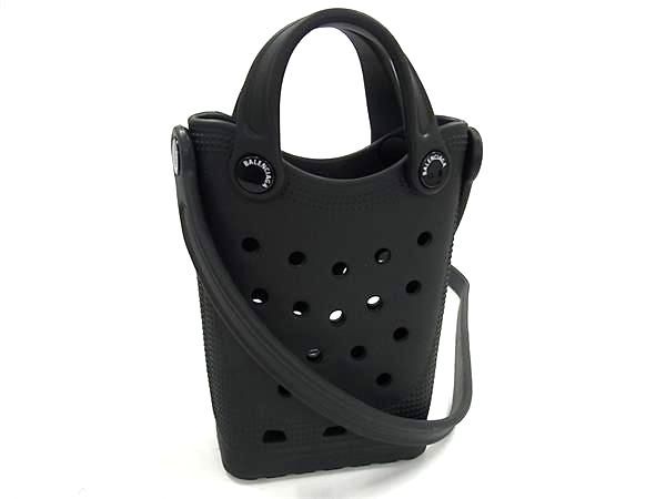 Balenciaga Crocs Collaboration Rubber 2WAY Crossbody Tote Bag Shoulder Black