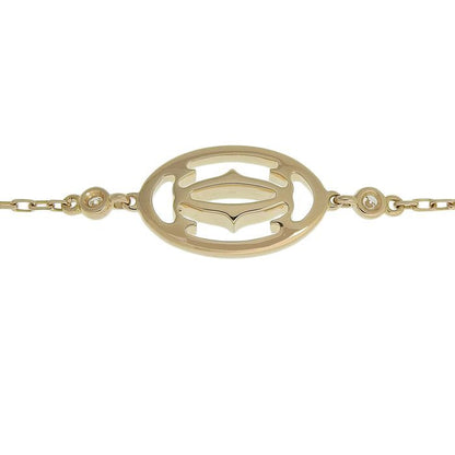 Cartier Logo Double C Bracelet With Diamonds 18K Pink Gold 750 Pink Gold With