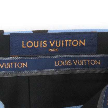 Louis Vuitton 22SS 100% Wool Monogram Flower Pleated Shorts Light Blue 38 Made