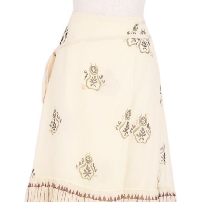 Christian DIOR Skirt Wrap Skirt Long Skirt Made In Italy Silk Bottoms Women I42