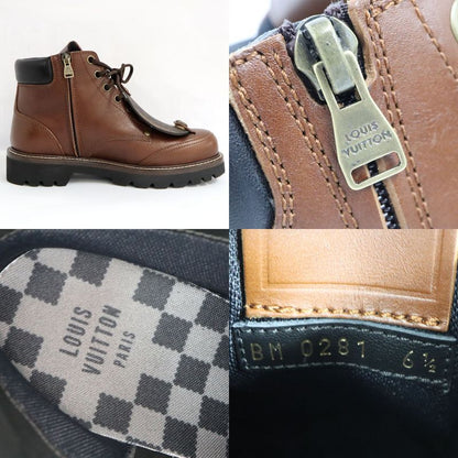 Louis Vuitton NIGO Aubergine Frain Ankle Boots 6 1 2 Equivalent To