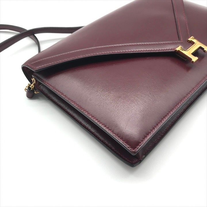 Hermes Liddy Calfskin Shoulder Bag Gold Purse
