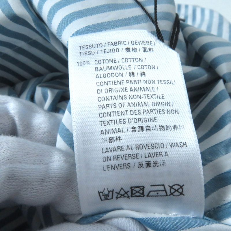 Balenciaga 21AW 622050 100% Cotton Logo Stripe Oversized Long Sleeve Shirt