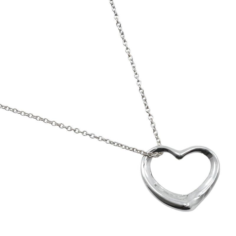 Tiffany & Co Open Heart Elsa Peretti 925 Silver Ladies 4.7g Necklace