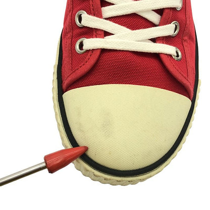Celine - Blank Lace-up Canvas Sneakers - 37 - Red White - Women's