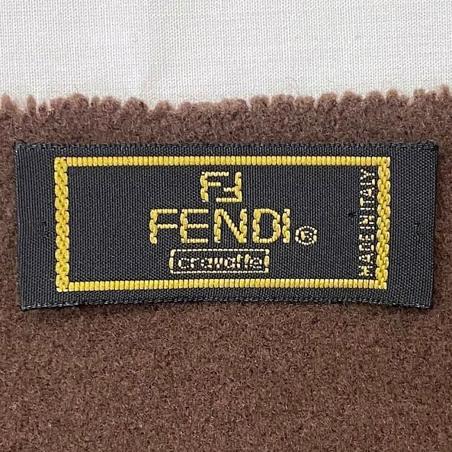 Fendi Scarf Ec21941 Brown Cleaned Wool