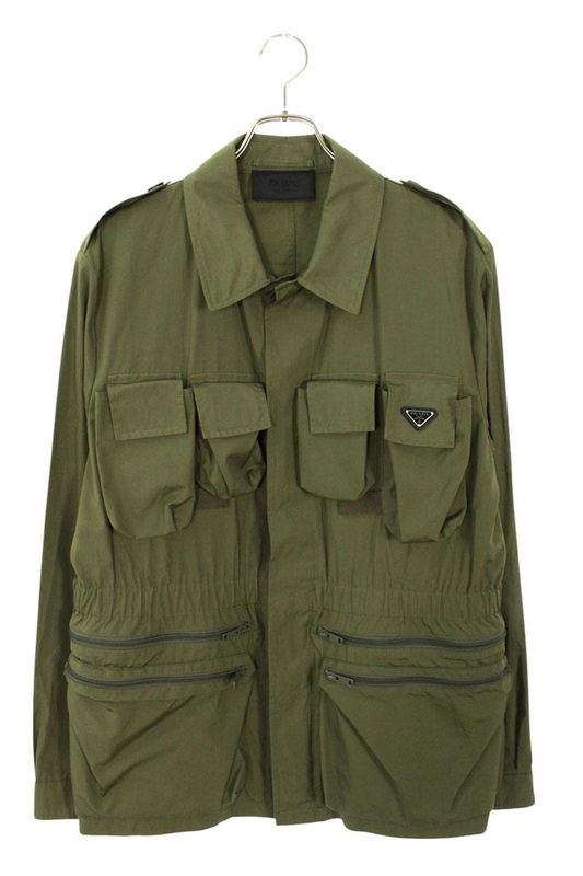 Prada 24SS Sgc553 Multi Pocket Safari Jacket Blouson Men 50