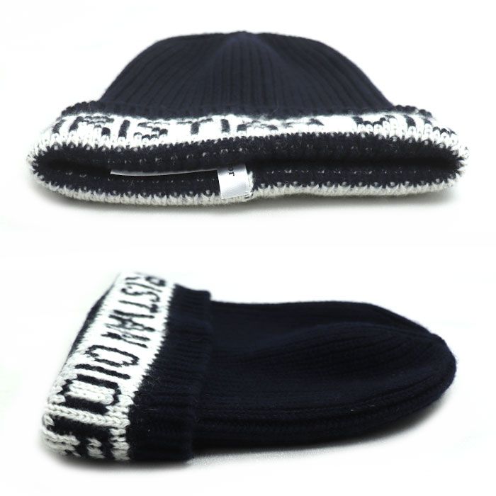 DIOR Logo Knit Cap Knit Cap Navy 31noe714ixgh Unisex Preowned