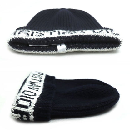 DIOR Logo Knit Cap Knit Cap Navy 31noe714ixgh Unisex Preowned