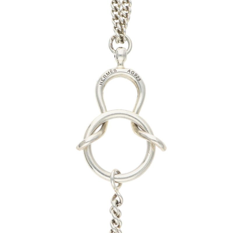 Hermes Horsebit Silver Necklace Men's