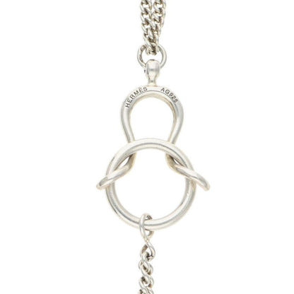 Hermes Horsebit Silver Necklace Men's