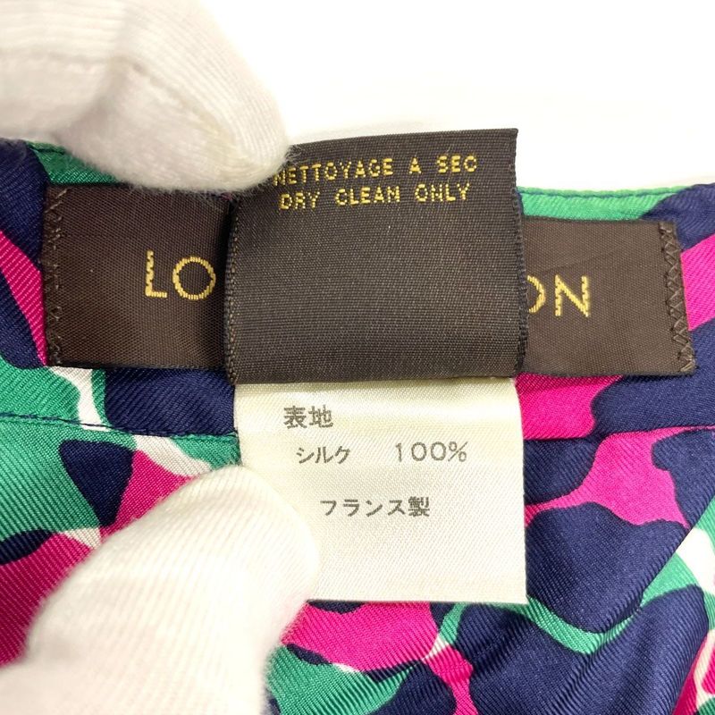 Louis Vuitton Silk And Cashmere Set-up S 34 Leopard Print Multicolor Made In