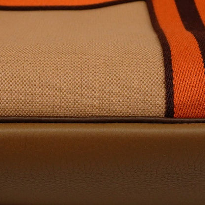 Hermes Tote Bag Pur Sangle Toile Military Chai/taille Batteau Silver Hardware B