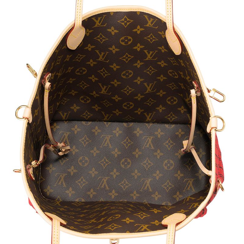 Louis Vuitton Tote Bag Neverfull - Inside Out MM Brown/rouge Sari