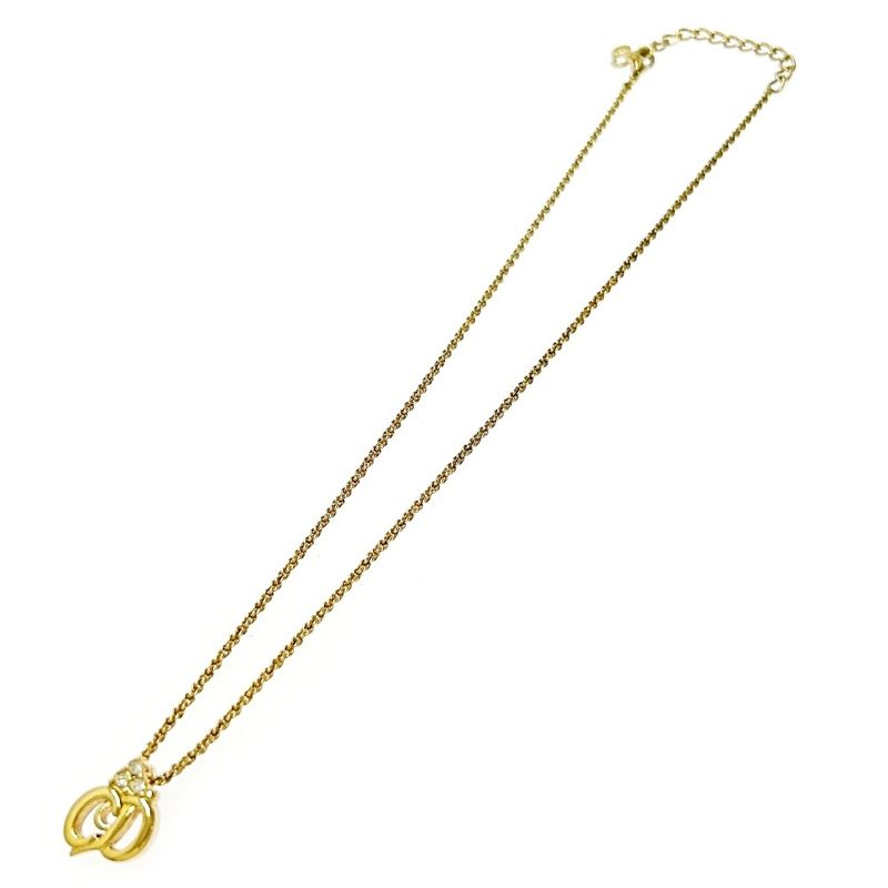 Christian Dior GP Rhinestone CD Logo Necklace Women 306275 Necklace