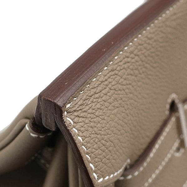 Hermes Handbag Birkin 40 Togo Etoupe Silver Hardware Glazed U Engraved (2022)