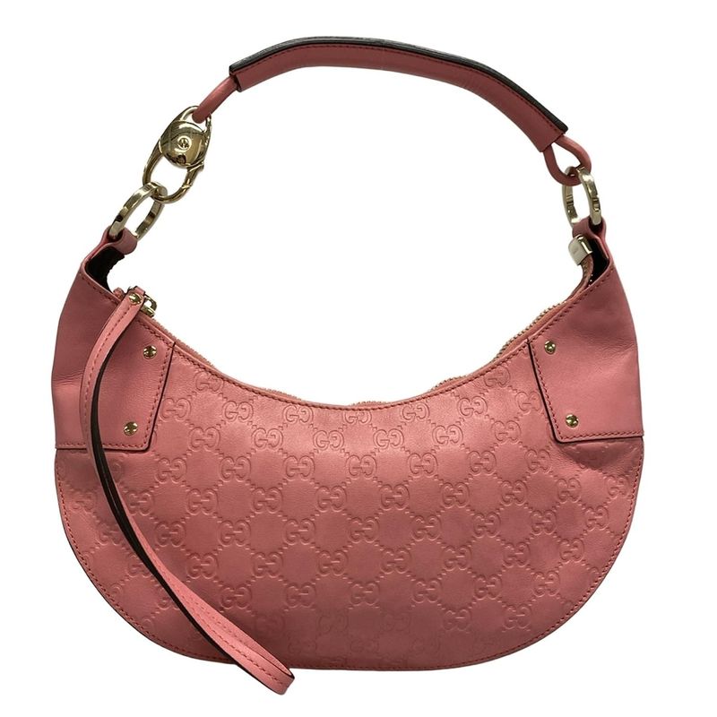 Gucci Shoulder Bag Stripe 231823 Pink Leather
