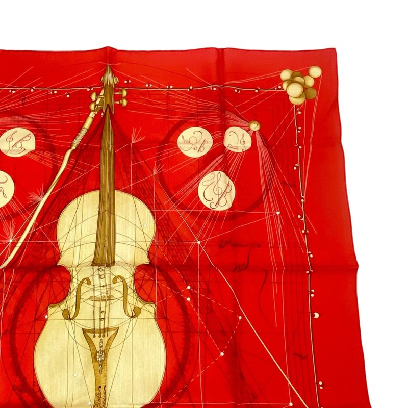 Hermes Scarf Silk Carre 90 Music Of The Spheres La Musique Des Spheres Red