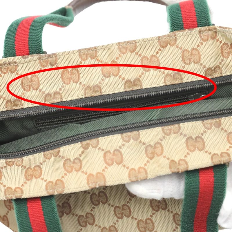 Gucci 131228 Tote Bag GG Canvas Handbag Gucci Beige