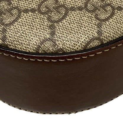 Gucci Shoulder Bag GG Plus GG Supreme 409535 Dark Brown And Beige Chain