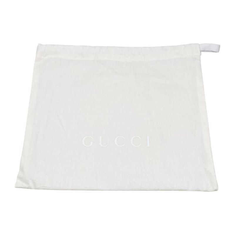 Gucci Shoulder Bag Chain Wallet 497985 Leather Double G Light Blue Beige Gold