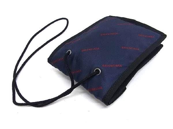 Balenciaga 532298 Explorer Nylon Pouch Crossbody Shoulder Bag Navy