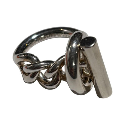 Hermes Echappe Croisette Ring GM 50 (size 10) Silver Ring Purchased in 2024