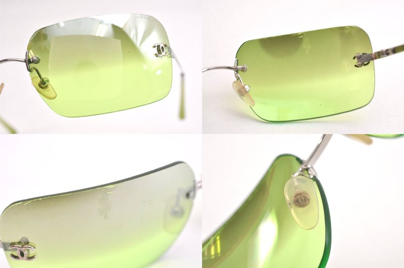 Chanel Sunglasses CC Logo Coco Mark Titanium 4017 Light Green 3238n