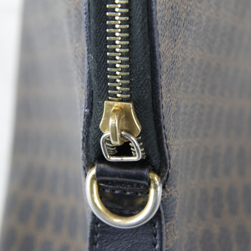 Celine Macadam Patterned Handbag Pvc/leather Black