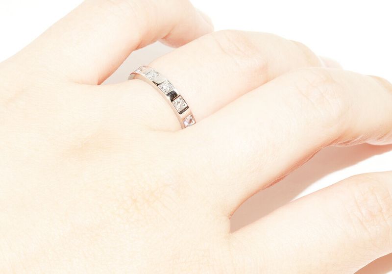 Bulgari Ring Pt950 5P Diamonds (017ct) Marry Me Wedding Ring 336775