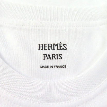 Hermes 23SS 100% Cotton Chevaloscope Print Embroidery Crew Neck Short Sleeve